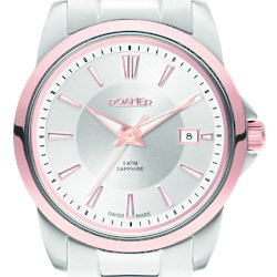 Roamer Ares silver and rose gold watch