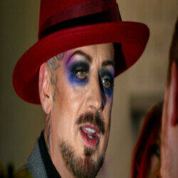 Boy George is barely recognised when he takes his make-up off