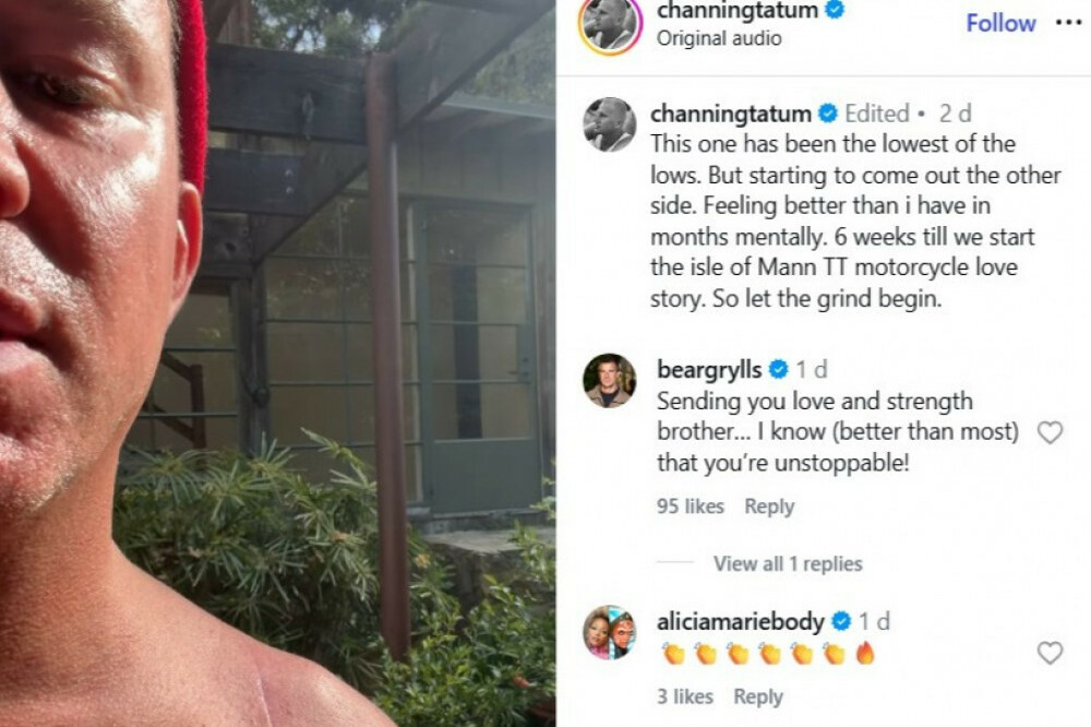 Channing Tatum has been 'mentally up and down' more than any other time in his life while dealing with a shoulder injury