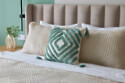 Cushion on bed