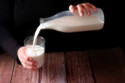 A glass of milk