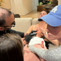 Esti getting her chin stitched up / © Instagram
