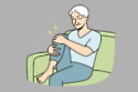 Man with knee pain