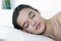A woman sleeping
