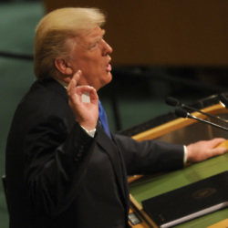President Trump has ramped up the angry rhetoric against American media giants CNN / Photo Credit: NYS/FAMOUS