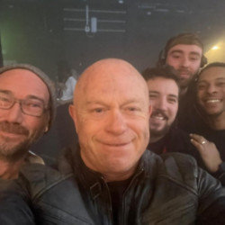 Ross Kemp with some of the EastEnders crew