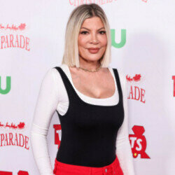 Tori Spelling has been using face tape
