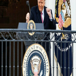 US President Donald Trump dancing