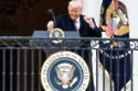 US President Donald Trump dancing