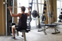 A man doing exercise at a gym